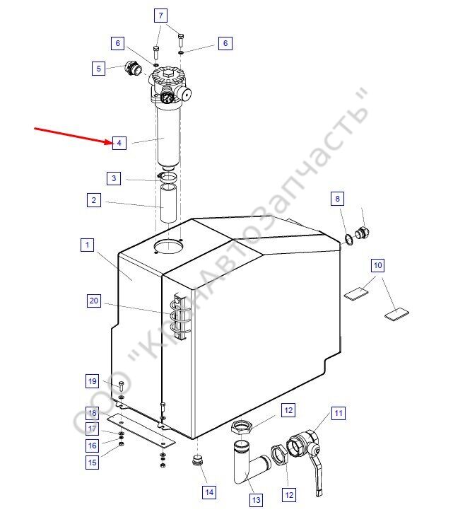 Фильтр сливной в сборе Инман ИТ150